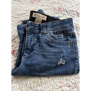 Democracy Women's Size 6 Blue Wash Distressed 'AB' Technology Skinny Jeans